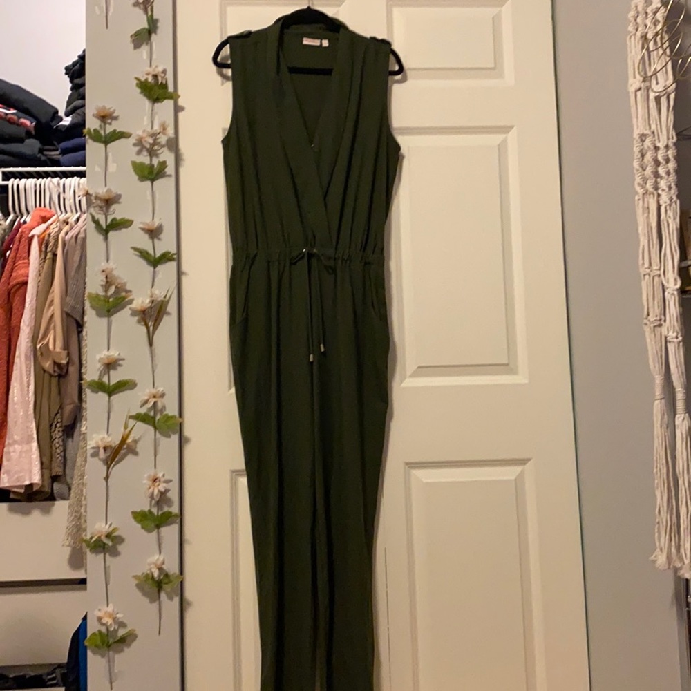 Olive Green Pant Romper